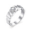 Серебряное кольцо с волнистым узором и кристаллом SWAROVSKI  артикул 912010059